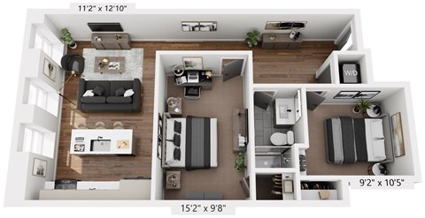 2 bed 1 bath D at The Avenue Lofts Golden Apartments, Colorado